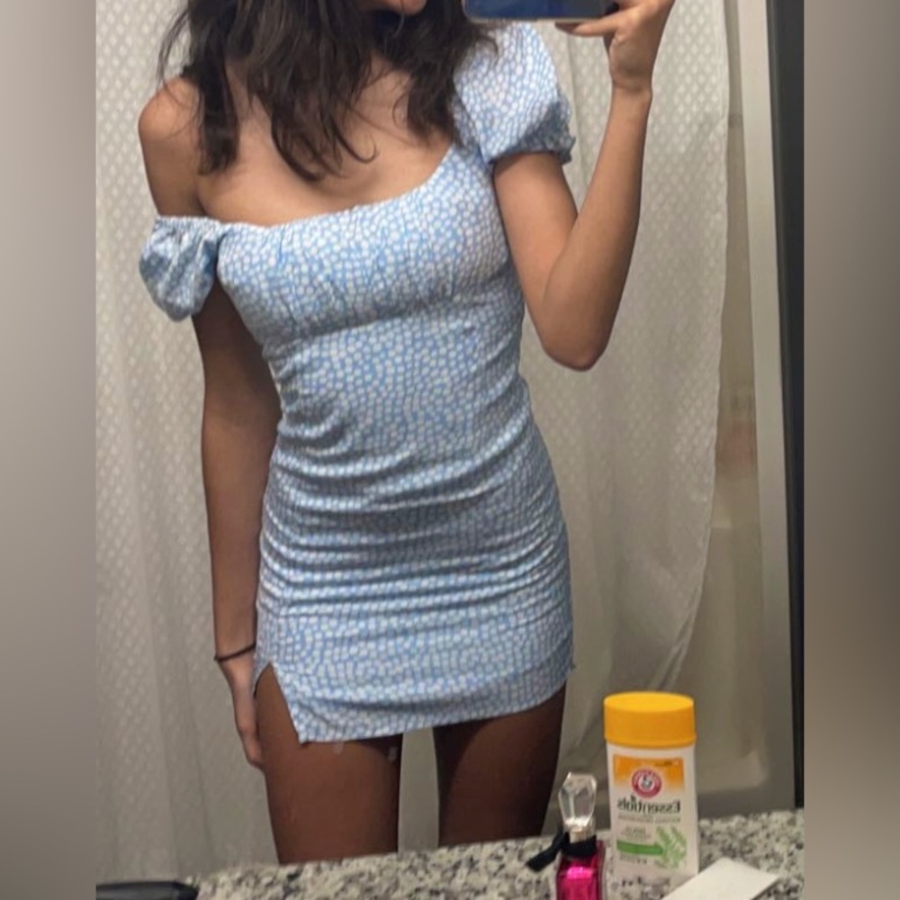 Impeccable pig puff sleeve mini dress